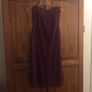 Plum lace dress